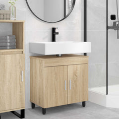 vidaXL Bathroom Vanity Unit Sonoma Oak 60 x 35 x 60 cm Engineered Wood 1