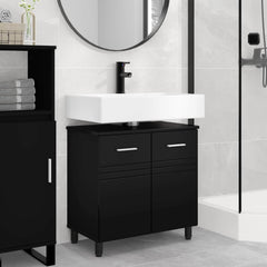 Bathroom Vanity Unit 60 x 35 x 60 cm Engineered Wood Black