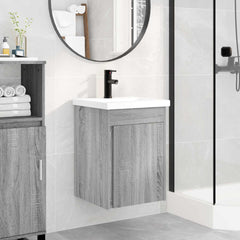 Bathroom Vanity Unit with Tap 42 x 40 x 74.5 cm Grey sonoma