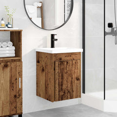 Bathroom Vanity Unit with Tap 42 x 40 x 74.5 cm Old wood