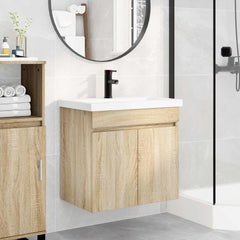 Bathroom Vanity Unit with Tap 61 x 40 x 74.5 cm Sonoma oak