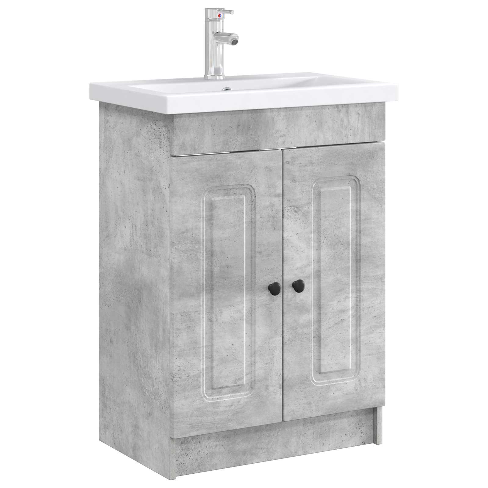 vidaXL Bathroom under Sink Cabinet Concrete Grey 56 x 37.5 x 81 cm 3