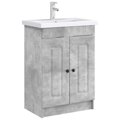 vidaXL Bathroom under Sink Cabinet Concrete Grey 56 x 37.5 x 81 cm 3
