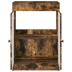 vidaXL Bathroom under Sink Cabinet Smoked Oak 56 x 37.5 x 81 cm 4