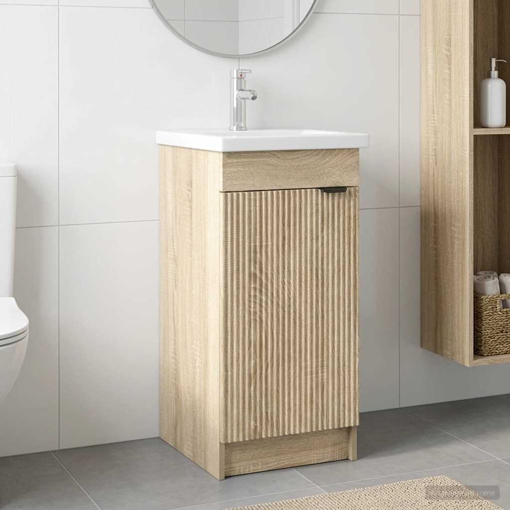 Bathroom Vanity with Sink 42 x 40 x 84.5 cm Sonoma oak