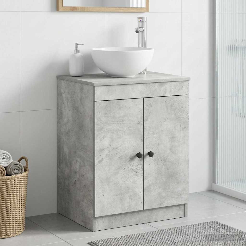 vidaXL Bathroom Cabinet Concrete Grey 54 x 41 x 70 cm Engineered Wood 1