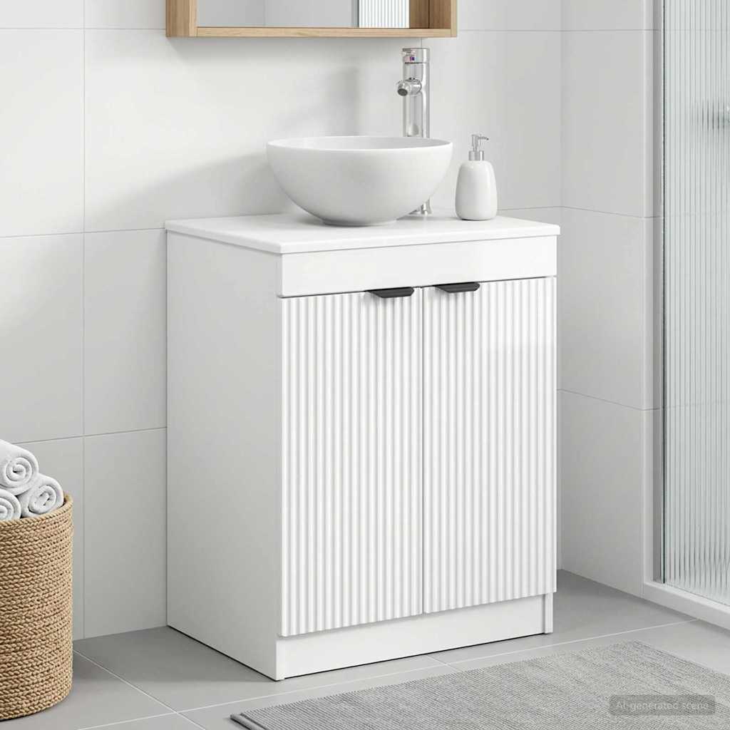 Bathroom Cabinet 54 x 41 x 70 cm Engineered Wood High gloss white