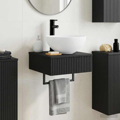 Wall-mounted Bathroom Sink Cabinet 40 x 41 x 56 cm Black
