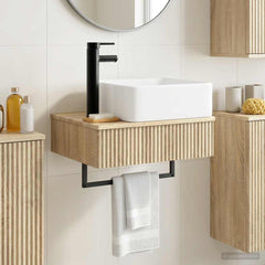 Wall-mounted Bathroom Sink Cabinet 50 x 41 x 56 cm Sonoma oak