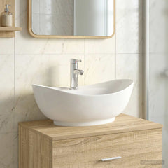 Bathroom Washbasin 59 x 35 x 21 cm Ceramic Chrome