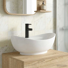 Bathroom Washbasin 59 x 35 x 21 cm Ceramic Matte black