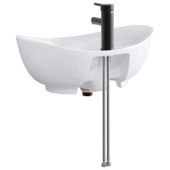 Bathroom Washbasin 59 x 35 x 21 cm Ceramic Matte black