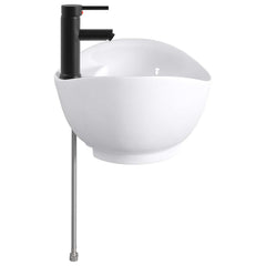 Bathroom Washbasin 59 x 35 x 21 cm Ceramic Matte black