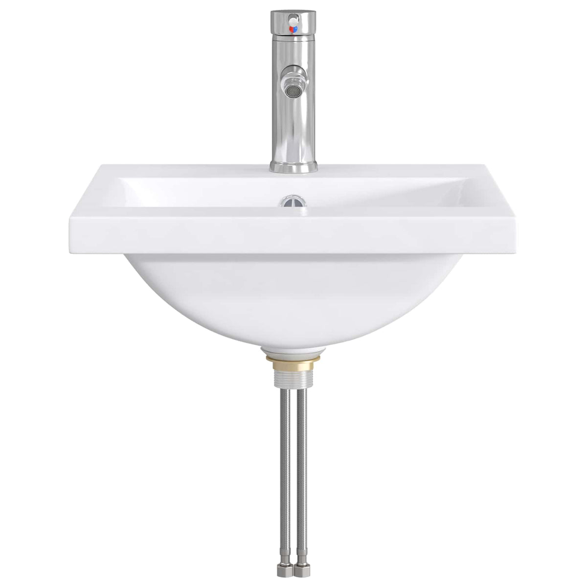 Bathroom Washbasin 42 x 40 x 16.5 cm Ceramic Chrome