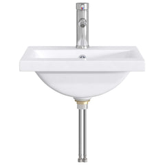 Bathroom Washbasin 42 x 40 x 16.5 cm Ceramic Chrome