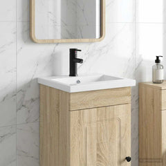 Bathroom Washbasin 42 x 40 x 16.5 cm Ceramic Matte black
