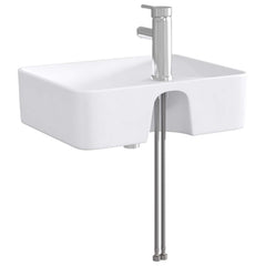 Bathroom Washbasin 48.5 x 37.5 x 13 cm Ceramic Chrome