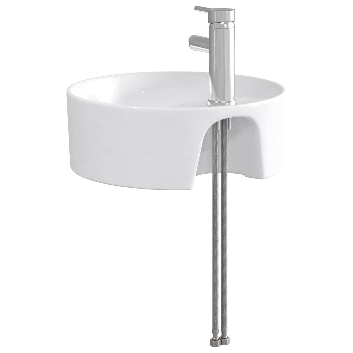 Bathroom Washbasin 40.5 x 40.5 x 15 cm Ceramic Chrome
