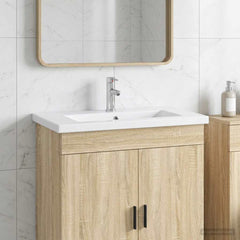 Bathroom Wash Basin Metal Chrome 81 cm 17.5 cm