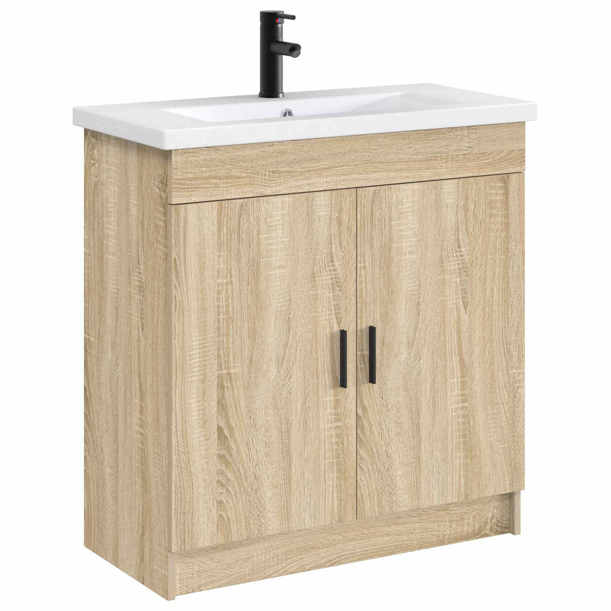 Bathroom Wash Basin Metal Matte black 81 cm 17.5 cm