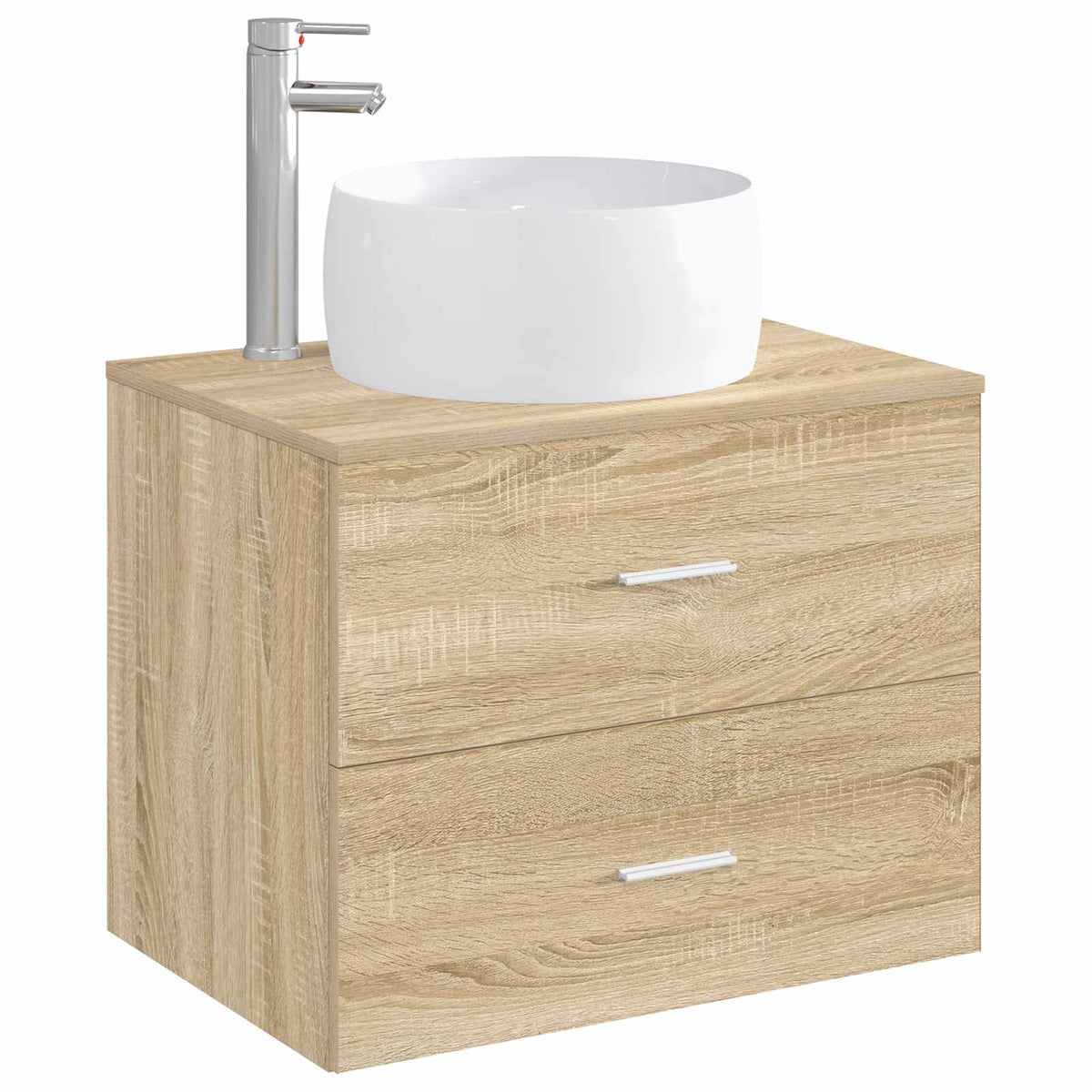 Bathroom Washbasin 38.5 x 38.5 x 16 cm Ceramic Chrome