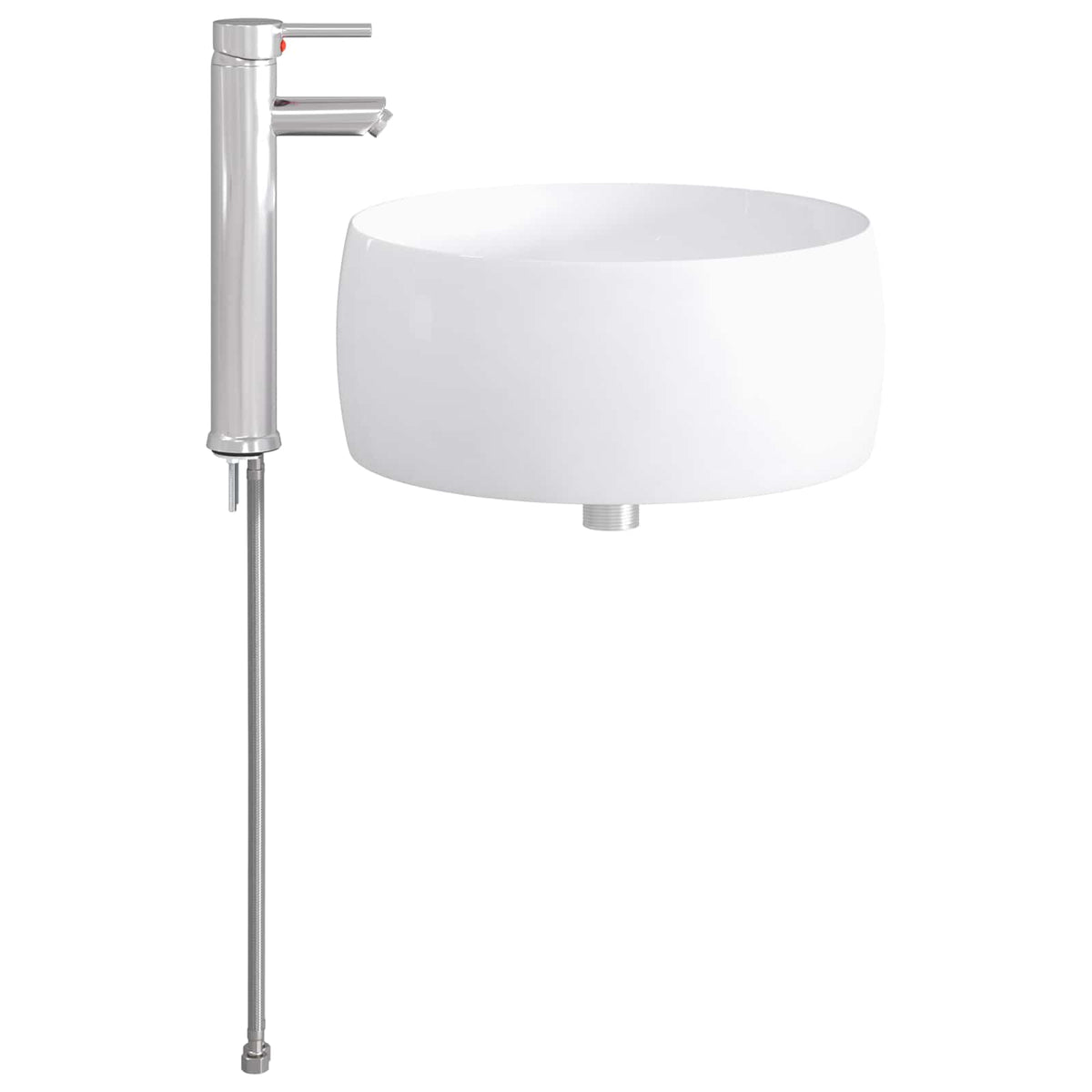 Bathroom Washbasin 38.5 x 38.5 x 16 cm Ceramic Chrome