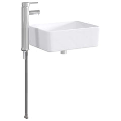 Bathroom Sink with Faucet and Drain Chrome 40.5 cm 13 cm 30.5 cm