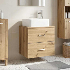 Wall-mounted Bathroom Sink Cabinet 49.5 x 41 x 80 cm Artisan oak