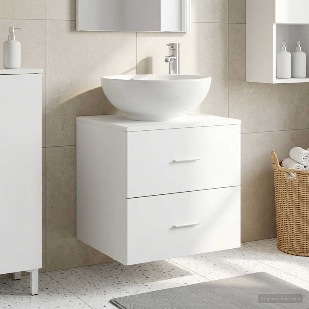 Wall-mounted Bathroom Sink Cabinet White