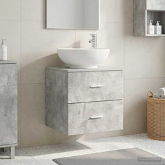 Wall-mounted Bathroom Sink Cabinet Concrete grey