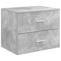 vidaXL Wall-Mounted Bathroom Cabinet Concrete Grey 62.5 x 44.5 x 50 cm 2