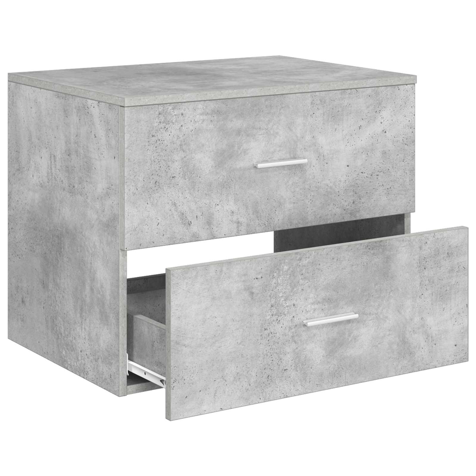 vidaXL Wall-Mounted Bathroom Cabinet Concrete Grey 62.5 x 44.5 x 50 cm 3