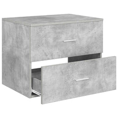 vidaXL Wall-Mounted Bathroom Cabinet Concrete Grey 62.5 x 44.5 x 50 cm 3