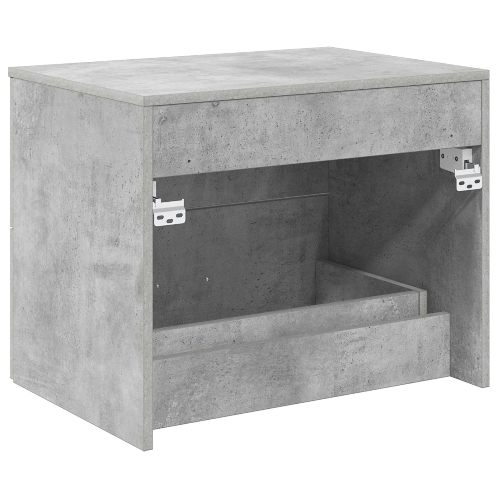 vidaXL Wall-Mounted Bathroom Cabinet Concrete Grey 62.5 x 44.5 x 50 cm 5