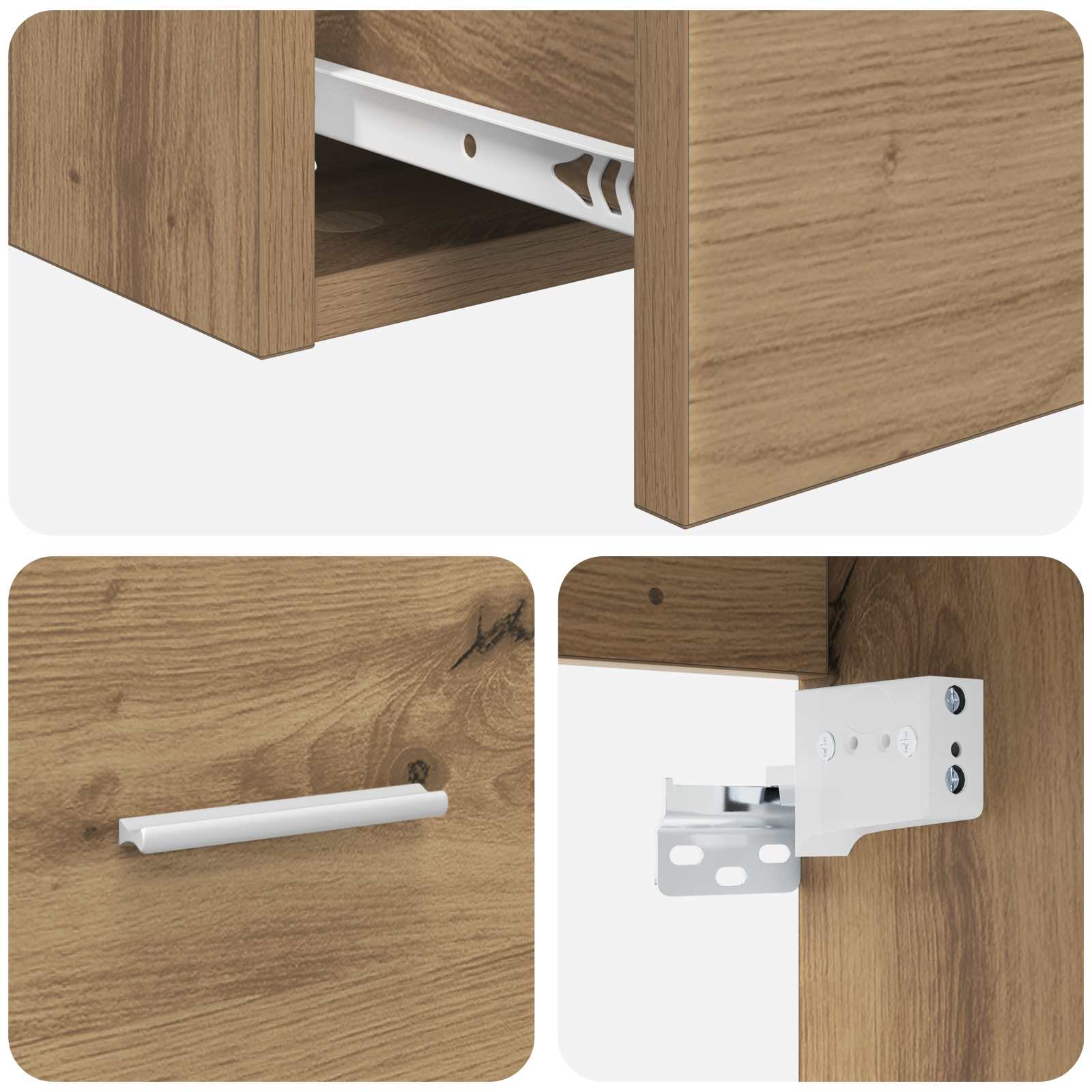 vidaXL Wall-Mounted Bathroom Cabinet Artisan Oak 62.5 x 44.5 x 50 cm 6