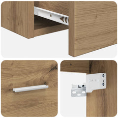 vidaXL Wall-Mounted Bathroom Cabinet Artisan Oak 62.5 x 44.5 x 50 cm 6