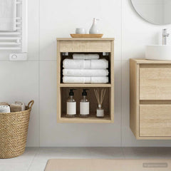 vidaXL Bathroom Cabinet In-between Sonoma Oak 30 x 41 x 50 cm 4