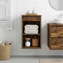 vidaXL Bathroom Cabinet In-between Smoked Oak 30 x 41 x 50 cm 1
