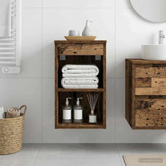 vidaXL Bathroom Cabinet In-between Old Wood 30 x 41 x 50 cm 4