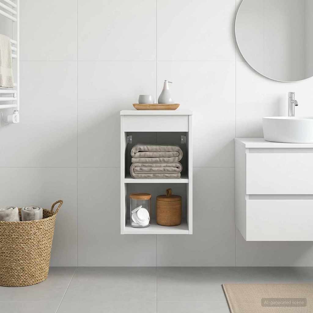 vidaXL Bathroom Cabinet In-between White 30 x 44.5 x 50 cm 4