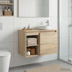vidaXL Bathroom Cabinet In-between Sonoma Oak 30 x 44.5 x 50 cm 1