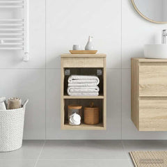 vidaXL Bathroom Cabinet In-between Sonoma Oak 30 x 44.5 x 50 cm 4
