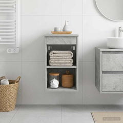 vidaXL Bathroom Cabinet In-between Concrete Grey 30 x 44.5 x 50 cm 4