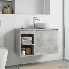vidaXL Bathroom Cabinet In-between Concrete Grey 30 x 44.5 x 50 cm 1