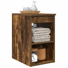 vidaXL Bathroom Cabinet In-between Smoked Oak 30 x 44.5 x 50 cm 3