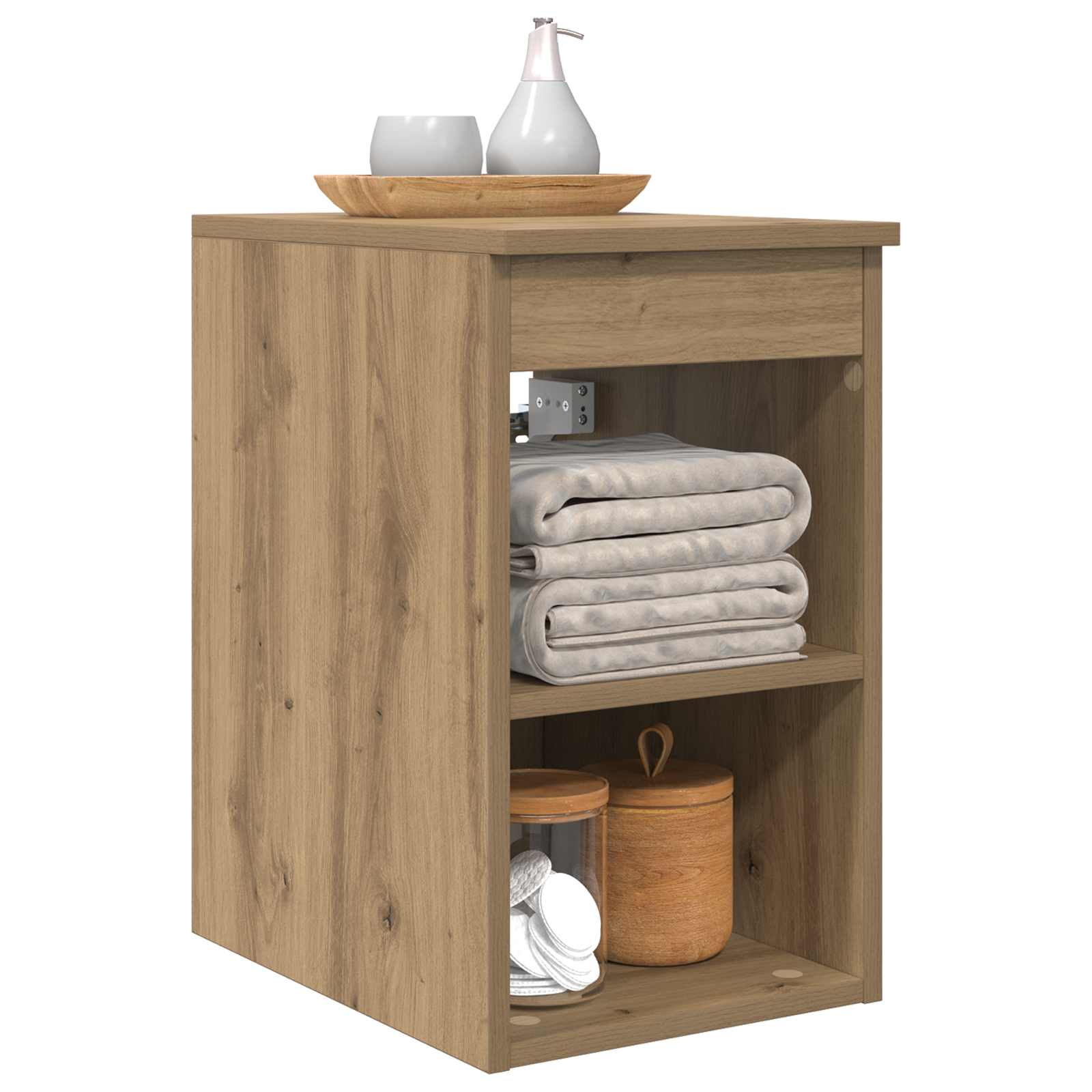 vidaXL Bathroom Cabinet In-between Artisan Oak 30 x 44.5 x 50 cm 3