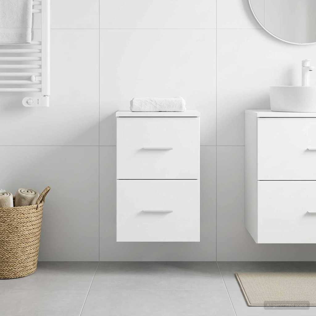 vidaXL Bathroom Cabinet In-between White 30 x 35 x 50 cm 1