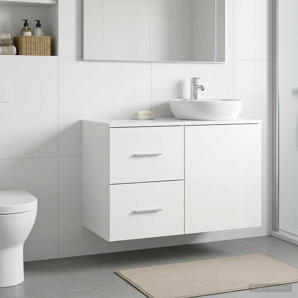 Bathroom Cabinet Engineered Wood 30 x 41 x 50 cm White