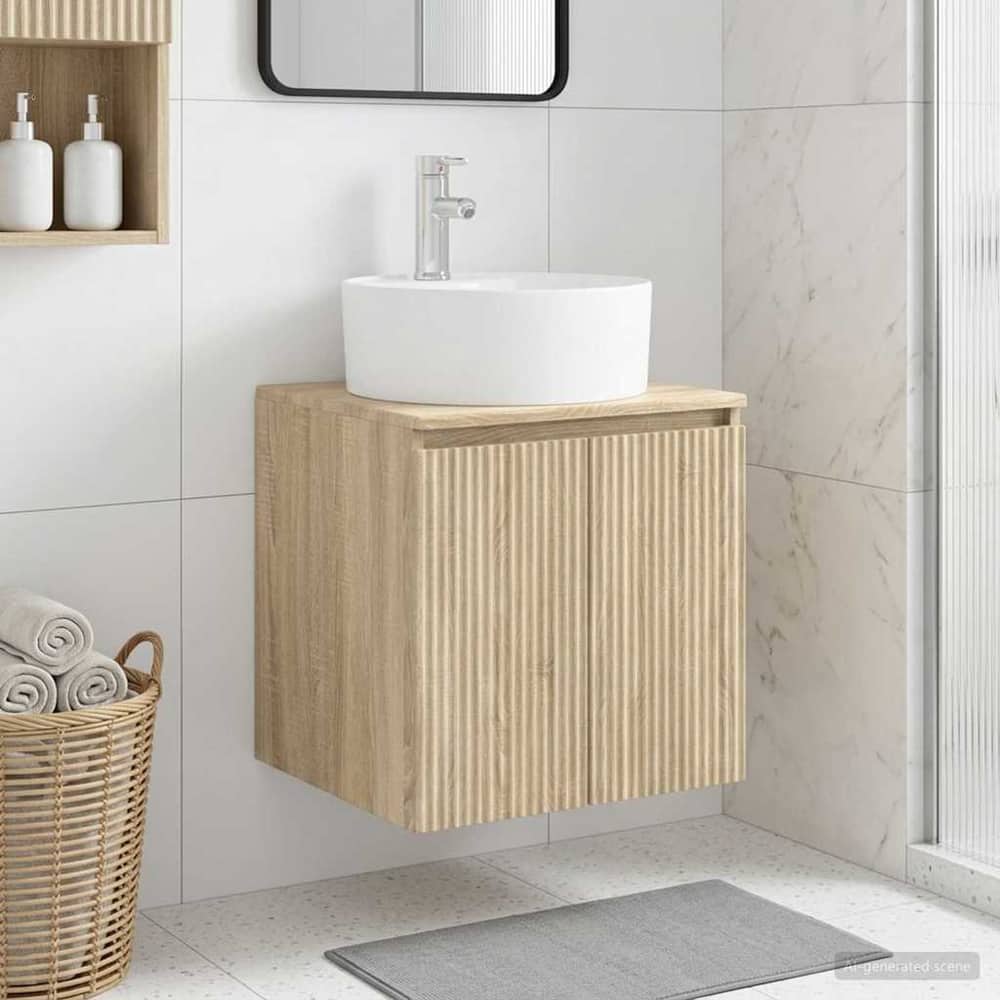 Wall-mounted Bathroom Sink Cabinet Sonoma oak