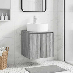 Wall-mounted Bathroom Sink Cabinet Grey sonoma